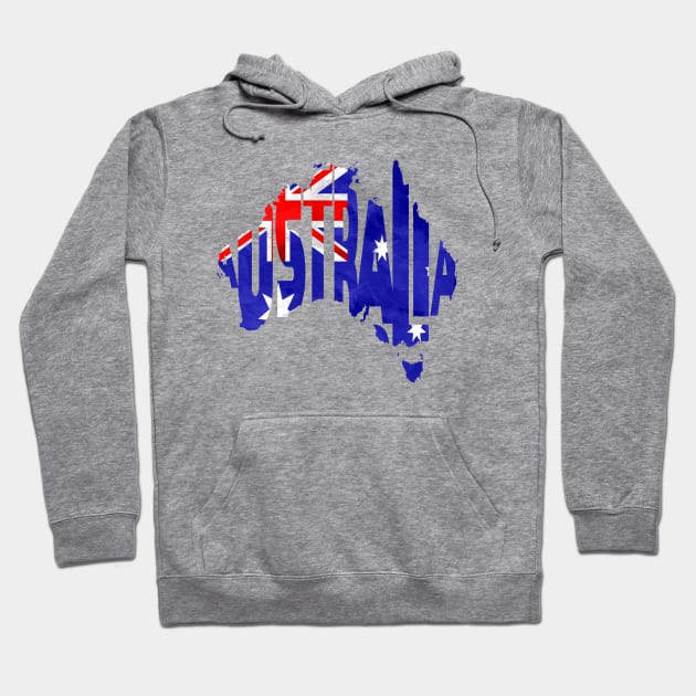 Australia Typo Map Hoodie by inspirowl